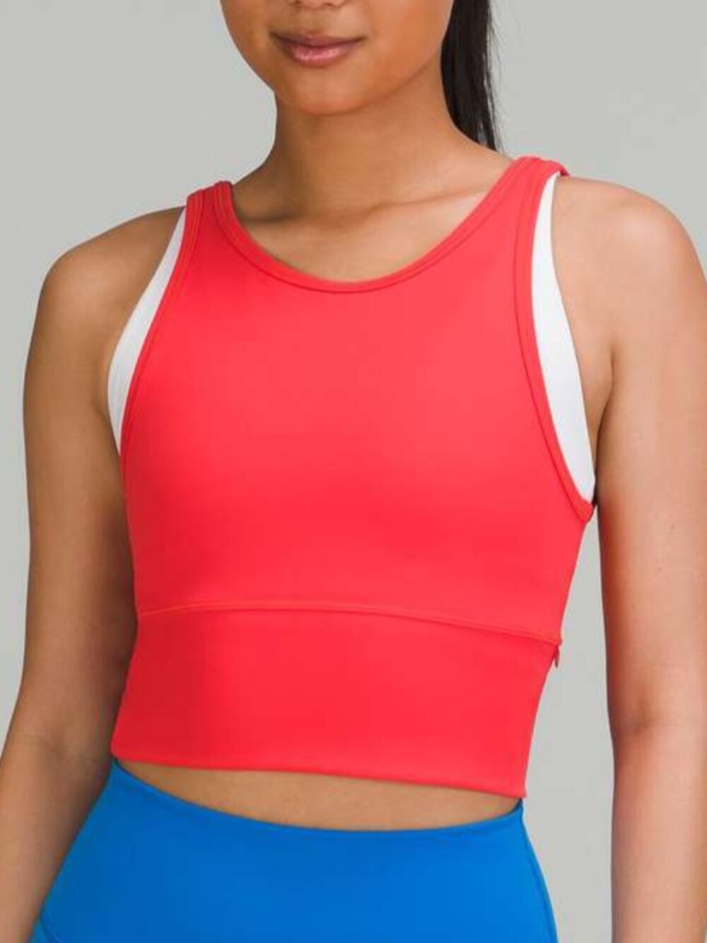 Lululemon Power Pivot Tank Everlux Carnation Red Cropped Athleisure Top